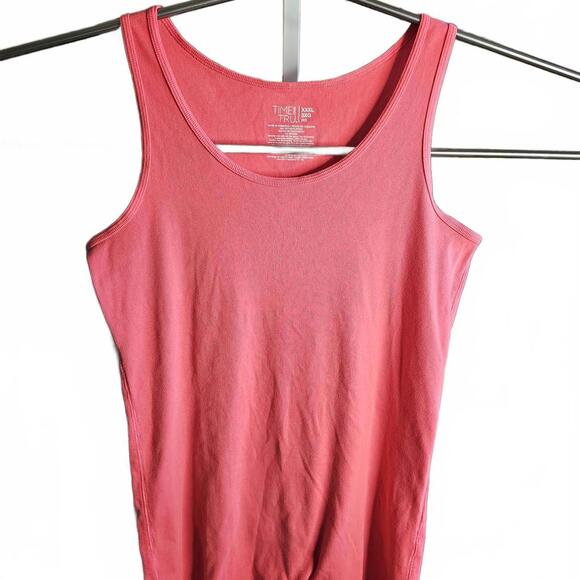 Time and Tru Tops - Time and Tru Coral Punch Tank Top XXXL